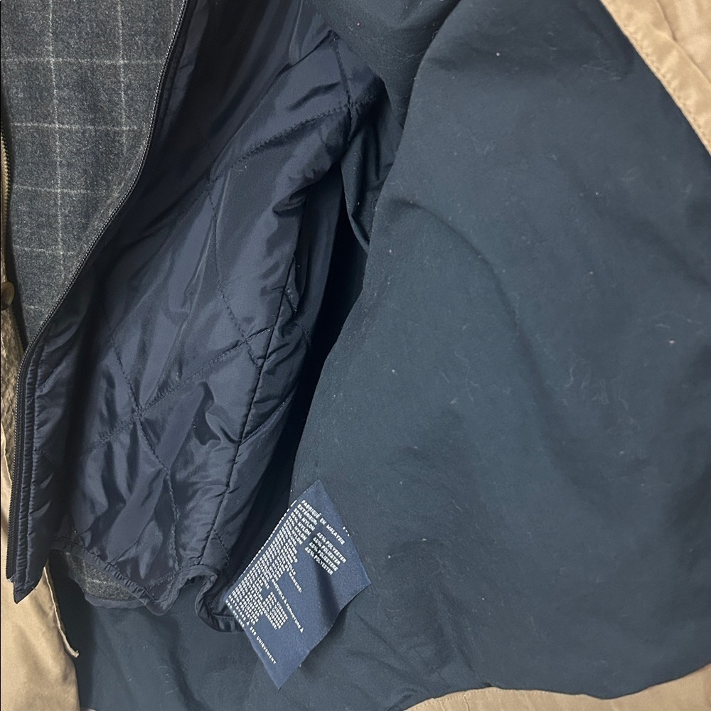Nautica Tan Jacket Barn Chore Wool Removable Liner Oversized Men’s Medium - Picture 8 of 8